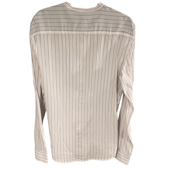 Berksha White Thin Striped Button-Up M - Picture 2 of 4